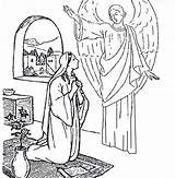 Gabriel Angel La Anunciación María ángel Boceto sketch template