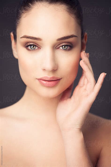 Portrait Of A Beautiful Young Brunette By Stocksy Contributor