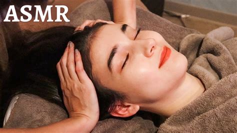 asmr ear massage by nicest japanese lady soft whispering head massage