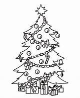 Coloring Christmas Pages Trees Popular Tree sketch template