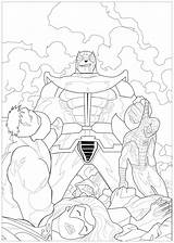 Thanos Marvel Coloring Pages Comics Comic Christmas Avengers Hulk Justice Man Iron Spiderman Printable Adults Et Strip Getdrawings Books Supervillain sketch template