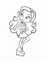 Bratz Coloring Pages Cute Girl Girls Kids Print Color Fashion Babyz Yasmin Princess Sheets Dolls Printable Do Book Comments Disney sketch template