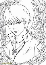 Coloring Anime Pages Fallen Angel Angels Para Printable Colorir Desenhos Colouring Print Book Drawings 854px 52kb Color Pasta Escolha Funylool sketch template