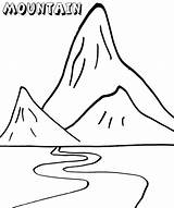 Mountains Coloring Three Pages Printable Kids Description sketch template