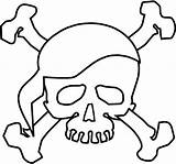 Skull Coloring Pages Bones Printable Crossbones Pirate Halloween Drawing Color Kids Scary Flag Jolly Roger Sheets Cartoon Getdrawings Print Printables sketch template