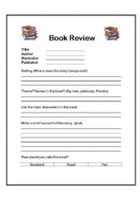 book reviews worksheets