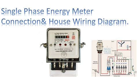 single phase energy meter wiring diagram single phase meter connection youtube