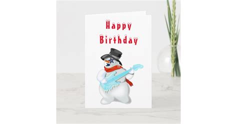 snowman happy birthday card zazzle
