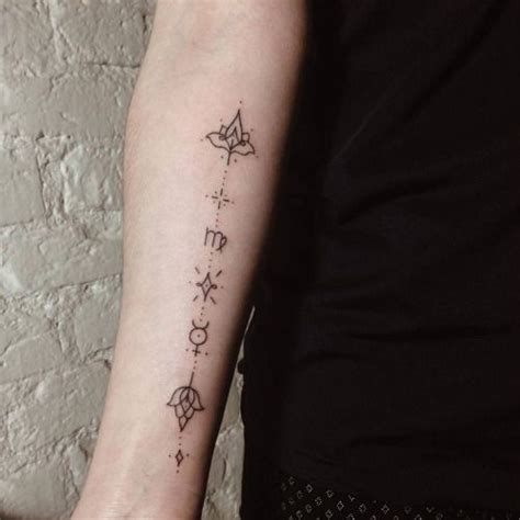 hand poked symbols including virgo zodiac sign and mercury tattoos pinterest best hand