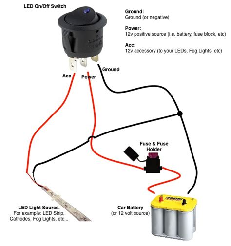 rocker light switch wiring diagram