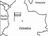 Colombia Flag Map Printable Handouts sketch template