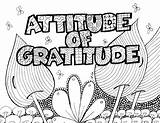 Coloring Gratitude Attitude Zentangle sketch template