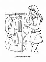 Coloring Barbie Pages Fashion Kids Colouring sketch template