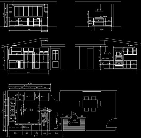 Kitchen Dwg Elevation For Autocad • Designs Cad