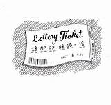Lottery Ticket Drawing Tickets Paintingvalley sketch template