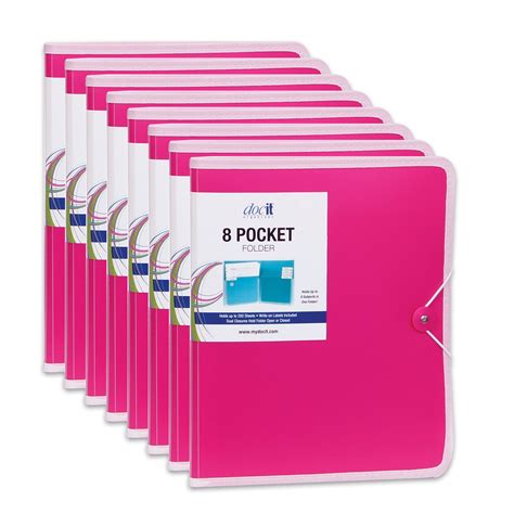 docit  pocket folder multi pocket folder holds  sheets  ct