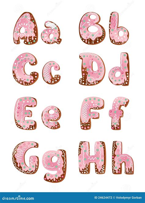 cake letters ah stock vector illustration  holiday