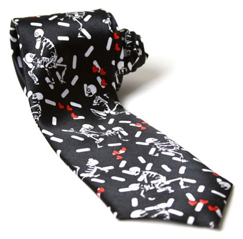 Trendy Skinny Tie Sexy Skeletons Doing Sexy Things Gravity Trading