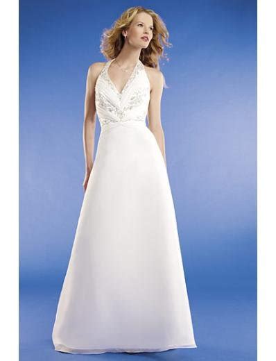 A Line Princess Halter Top Chapel Train Chiffon Wedding Dress For