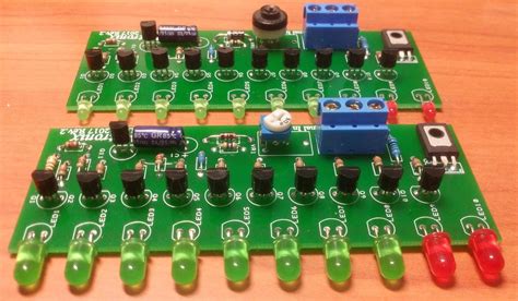 pcb  led audio power level indicatorvu meter  power amplifier diy kit motronix