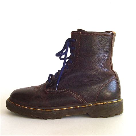 vintage  martens brown leather combat boots