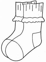 Socks Coloring Girl Pages Ropa Clipart Templates Rain Boots 為孩子的色頁 Winter Print sketch template