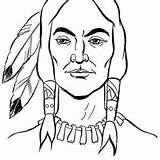 Coloring Native American Pages Apache Color Kidsplaycolor sketch template
