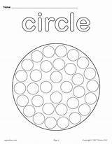 Circle Shapes Coloring Pages Dot Printables Do Printable Dauber Worksheets Bingo Shape Preschool Worksheet Painting Toddlers Activities Tracing Cutting Marker sketch template