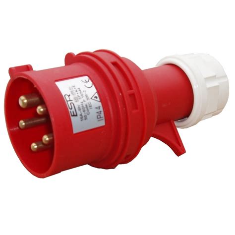 red male plug pne    phase ip weatherproof industrial plug  ebay
