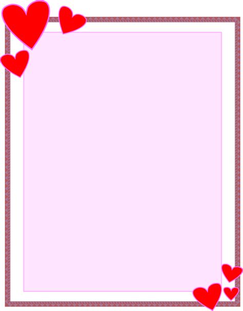 valentine page borders  paper crafts  scrapbooking hearts page