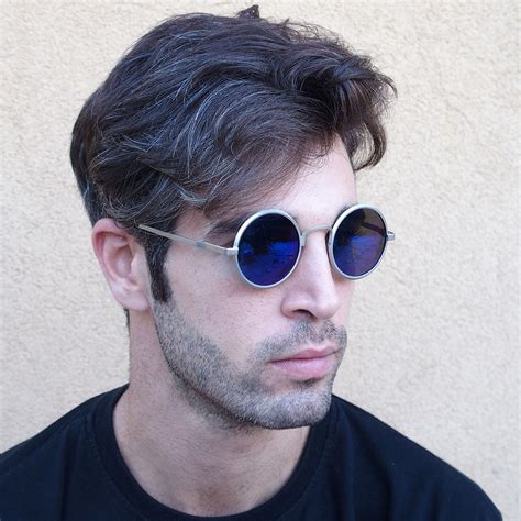 round metal sunglasses polarised lens john lennon style hi tek webstore