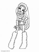 Monster High Pages Abbey Coloring Bominable Printable Colouring Girls sketch template