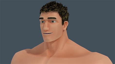 Rigged Muscle Man Character 2016 3d Model Rigged Cgtrader