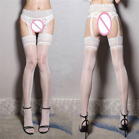 luxury 12d sexy one piece stockings set with garters 6 styles