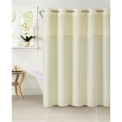 Hookless Bahamas Shower Curtain With Snap On Liner Yellow