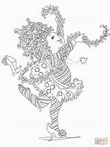 Supercoloring Ausmalbilder Coloringhome Ballerina sketch template