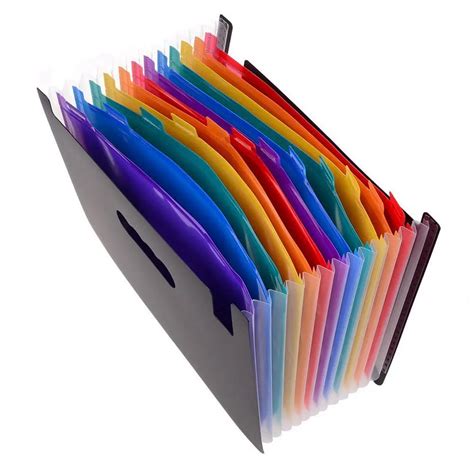 pockets expanding files folder  expandable file organizer portable accordion file folder