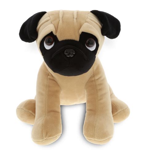dollibu sitting pug stuffed animal dog plush toy kids adults huggable puppy cuddle gifts