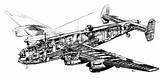 Lancaster Halifax Cutaway Handley Arnhem sketch template