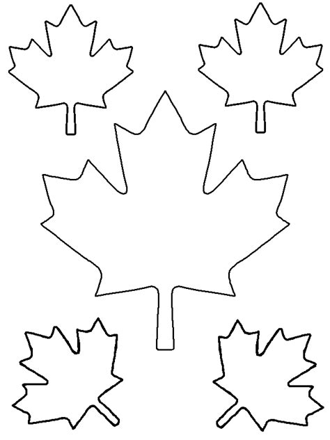 blank leaf template coloring home