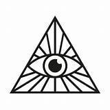 Holy Trinity Eye Triangle Illuminati Vector Symbol Icon Mason Seeing Illustrations Stock Clip Illustration sketch template