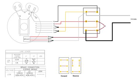 wiring diagram  wire  ph leeson hp brakemotor  rs  relay controls reversing