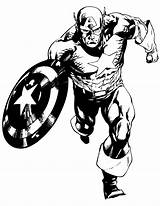 Coloring Marvel Captain America Clipart Avengers Comics Comic Cliparts Clip Book Printable Superhero Pages Drawing Drawings Shield Superheroes Board Library sketch template