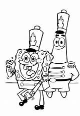 Spongebob Coloring Pages Patrick Band Marching Birthday Happy Drawing Sketch Bob Color Sponge Clipart Printable Cartoon Clipartmag Kids Simple Mariachi sketch template