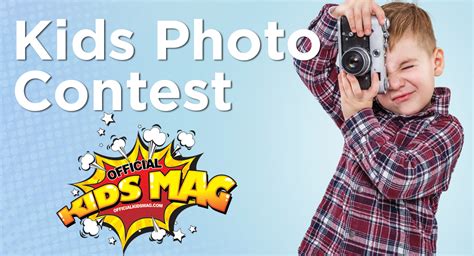kids photo contest blue bg banner official kids mag