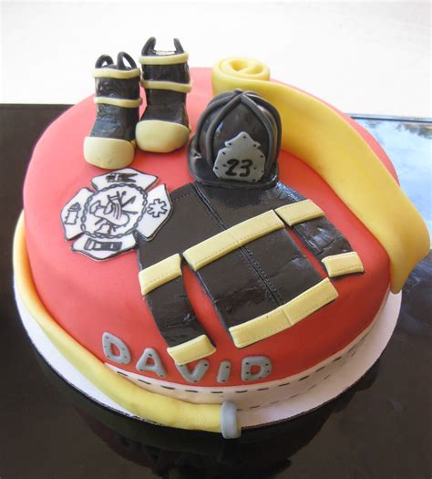 cake baketress firefighter davids birthday cake