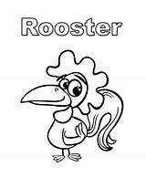 Rooster Gallo Colorear Wehavekids sketch template