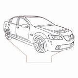 G8 Pontiac 3bee Studio Illusion Lamp Cnc Plan Vector  Gt Drawings Car 3d sketch template