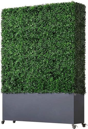 artificial hedge wall  stainless steel planter box height