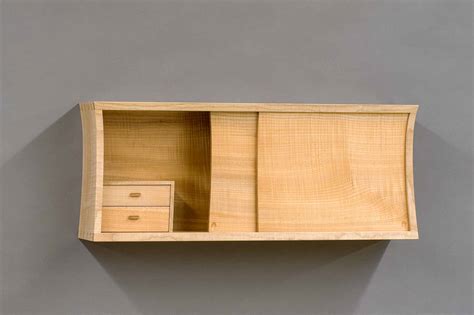 curvy wall cabinet  krenov school  fine furniture